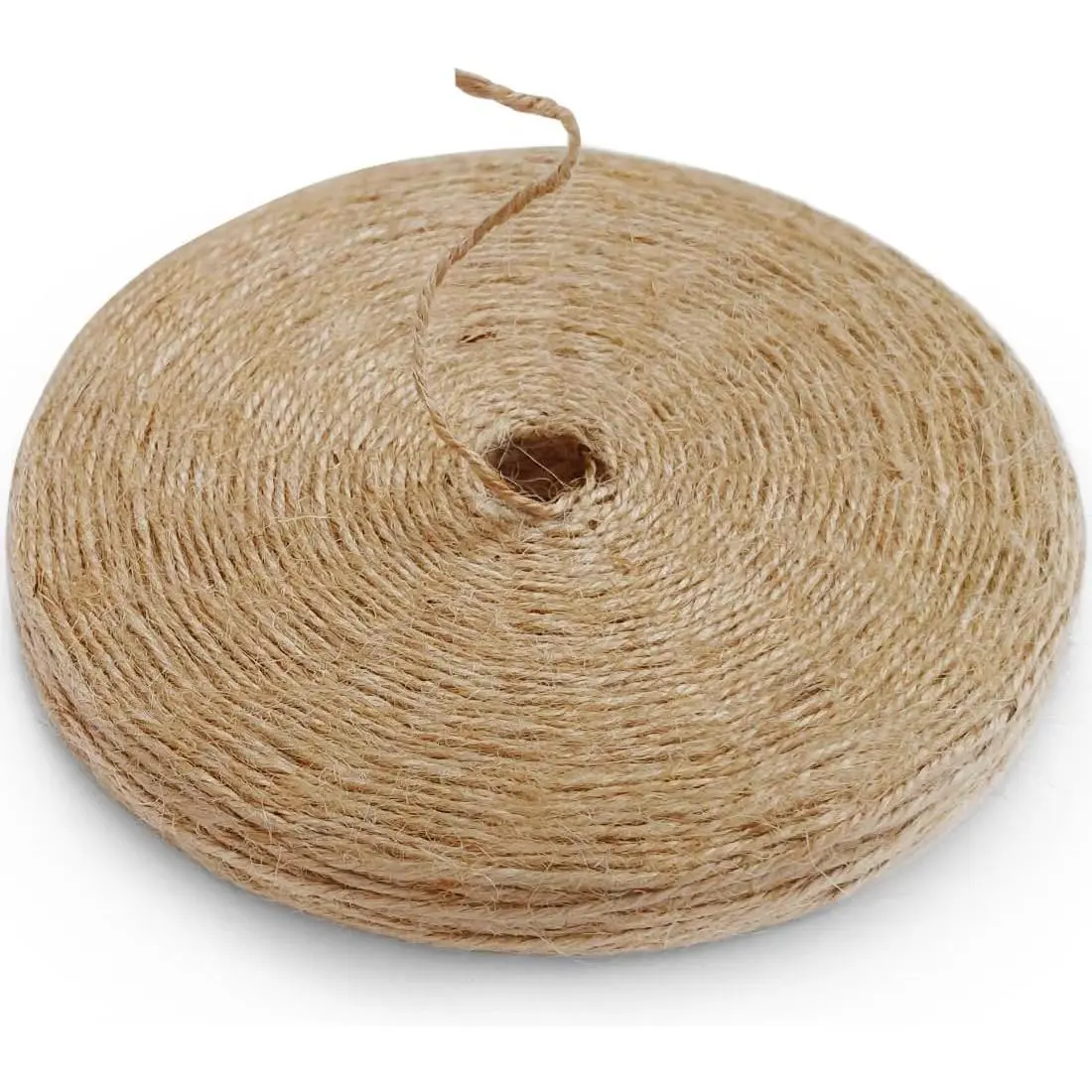 600   Jute Twine Long Twine String for Crafts  Wrapping Packing Gardening Crochet Knitting Macrame Decor (Brown 600feet Flat)