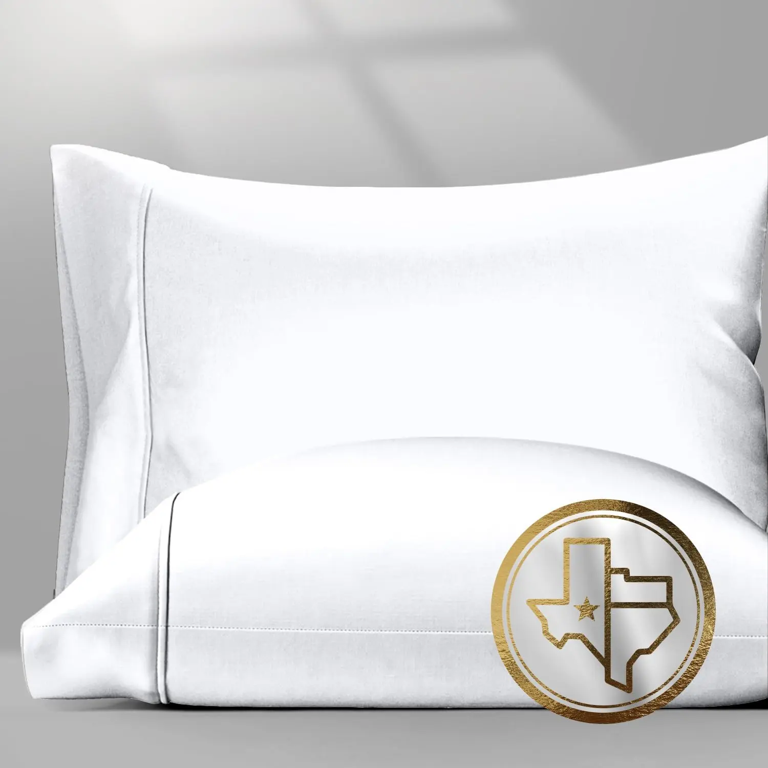 100% Egyptian Cotton Pillow Cases Standard/Queen Size Set of 2 - Luxury 1500 Series Couture Comfortin' Collection Cotton Pillowcases (White), Fits Standard & Queen Size Pillows