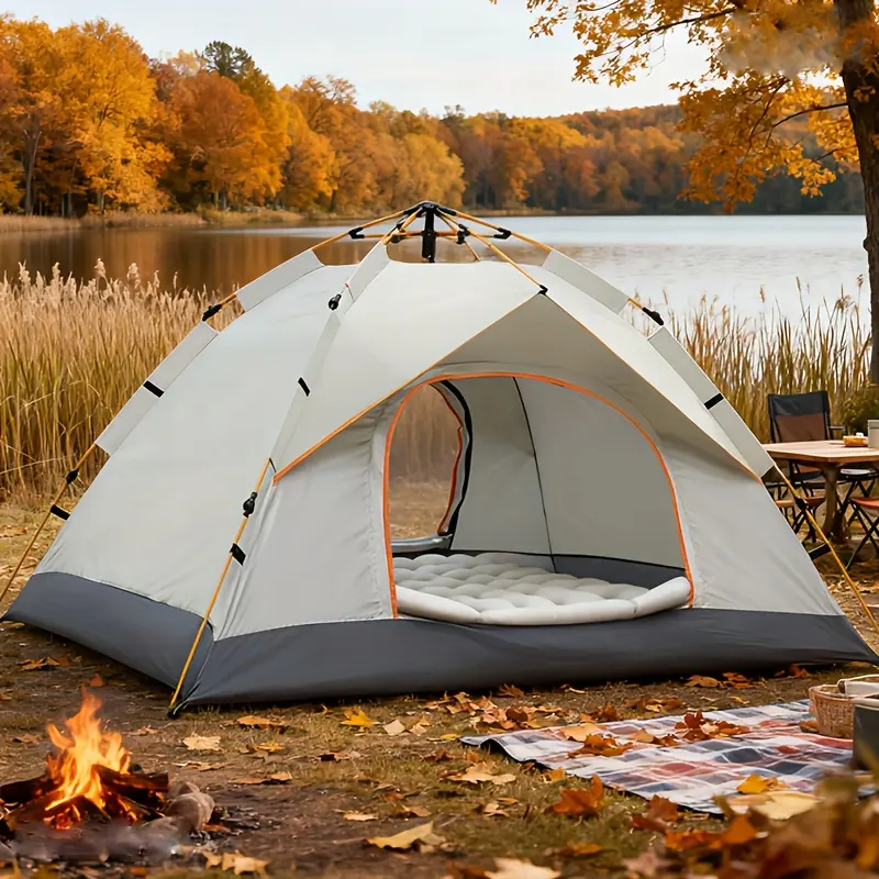 Portable automatic quick-open installation-free family camping tent outdoor hiking tent