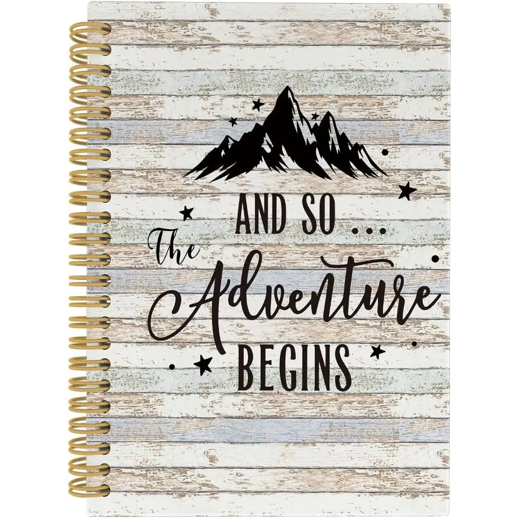 Adventure Writing Journal for Men Women Couples, Travel Journal, Travelers Notebook, Camping 5.5"x8.3" 164pages Notebooks College Ruled, Hiking Rv Travel Journal for Campers School Supplies