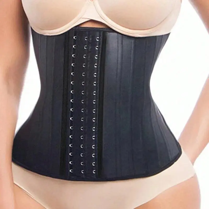 25 bones Corset Waist Trainer Latex Body Shapewear Women Tummy Shaper Belly Sheath Belt Modeling Strap