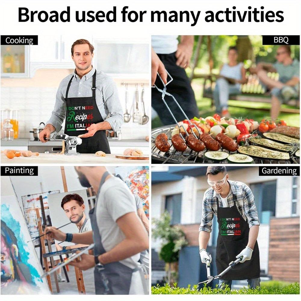 Fun Apron, Adjustable Shoulder Strap Cooking Apron for Male And Female Chefs, Kitchen Apron with Practical Pockets, Used for Barbecue Kitchen Cooking, One Size Fits All, Dad Gift, Mom Gift, Father'S Day, Mother'S Day, Thanksgiving Gift, Creative Gift