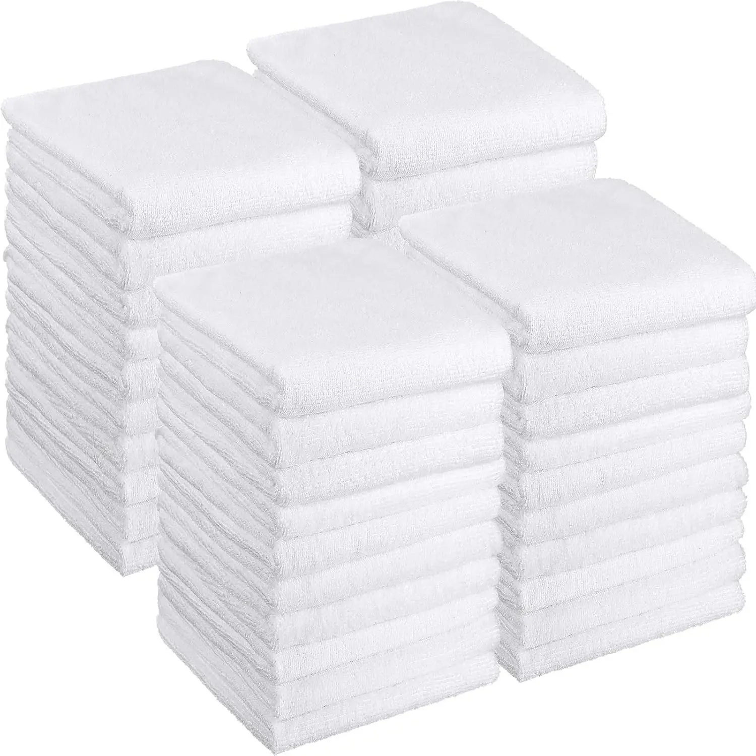 Shimeyao 26 Pack Bulk Microfiber Salon Towels, Bleach Proof Lint Free Absorbent Hair Drying Hand Towels, 16" x 27" White for Home Salon Spa Bath Gym Hotel