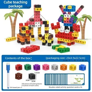 Magic Cube Building Blocks, Montessori Math Educational Toy, Early Learning Puzzle Set, Brain-Boosting Gift for Kids