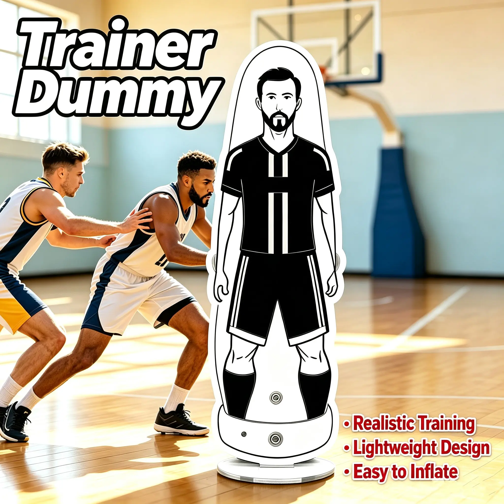 Inflatable Football Training Dummy, Humanoid Obstacle Locator, Wall Positioning, Corner Kick Trainer, Sports Equipment, Soccer Training Equipment