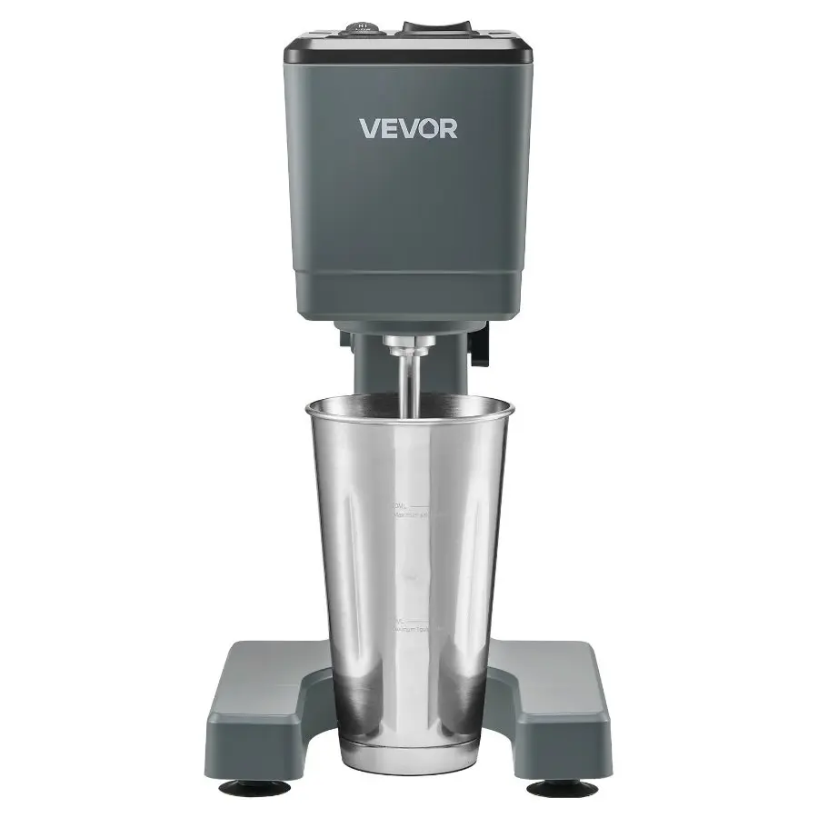 VEVOR Milkshake Maker, 150W Milk Shake Maker Mixer, Single Head Drink Mixer Blender Machine, Dual-Speed Adjustment Milkshake Blender with Stainless Steel Cup, for Home, Kitchen, Bar Beverage Shop