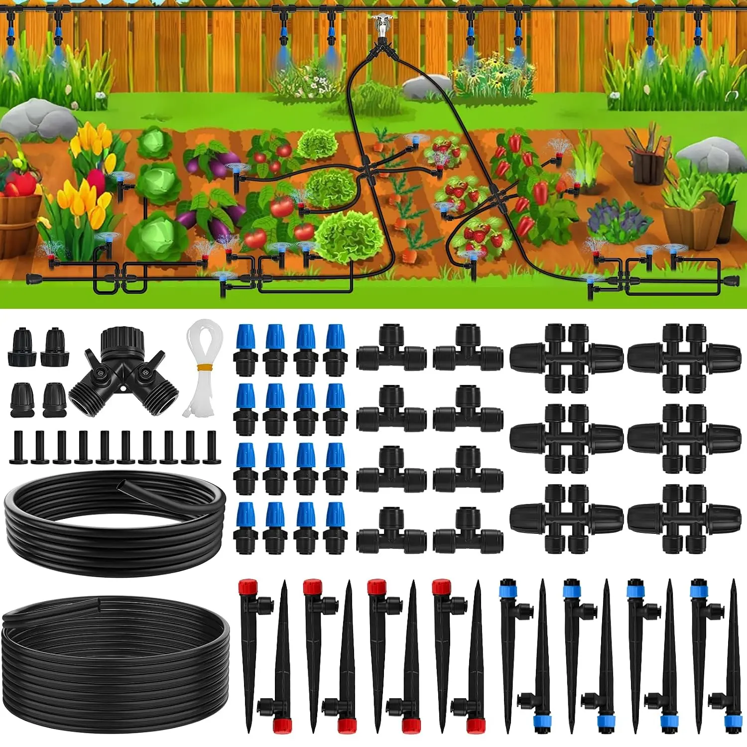 160FT Quick-Connect Drip Irrigation System