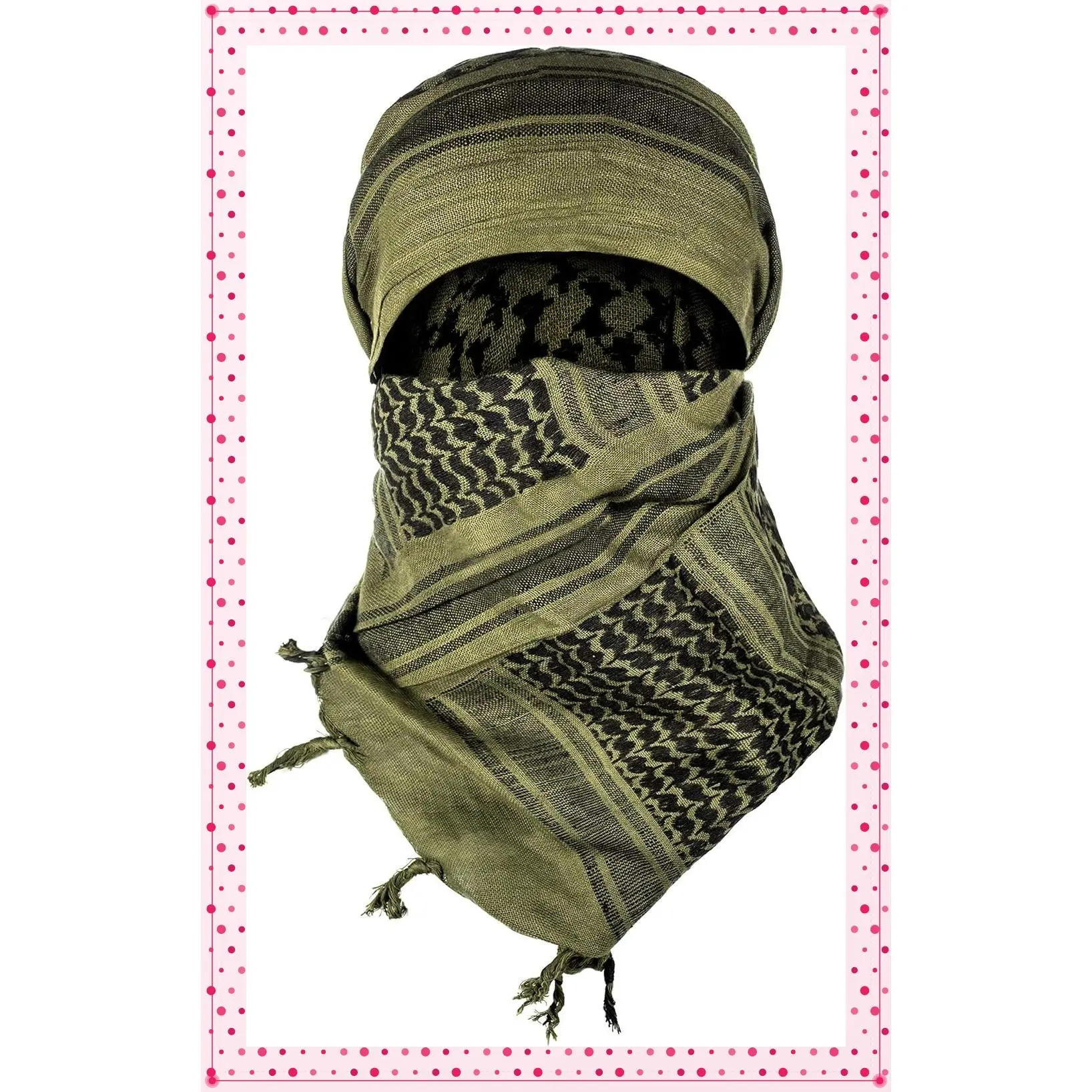 Tactical Shemagh - Authentic Keffiyeh 100% Cotton for your Camping, Hiking and Backpacking GearGift