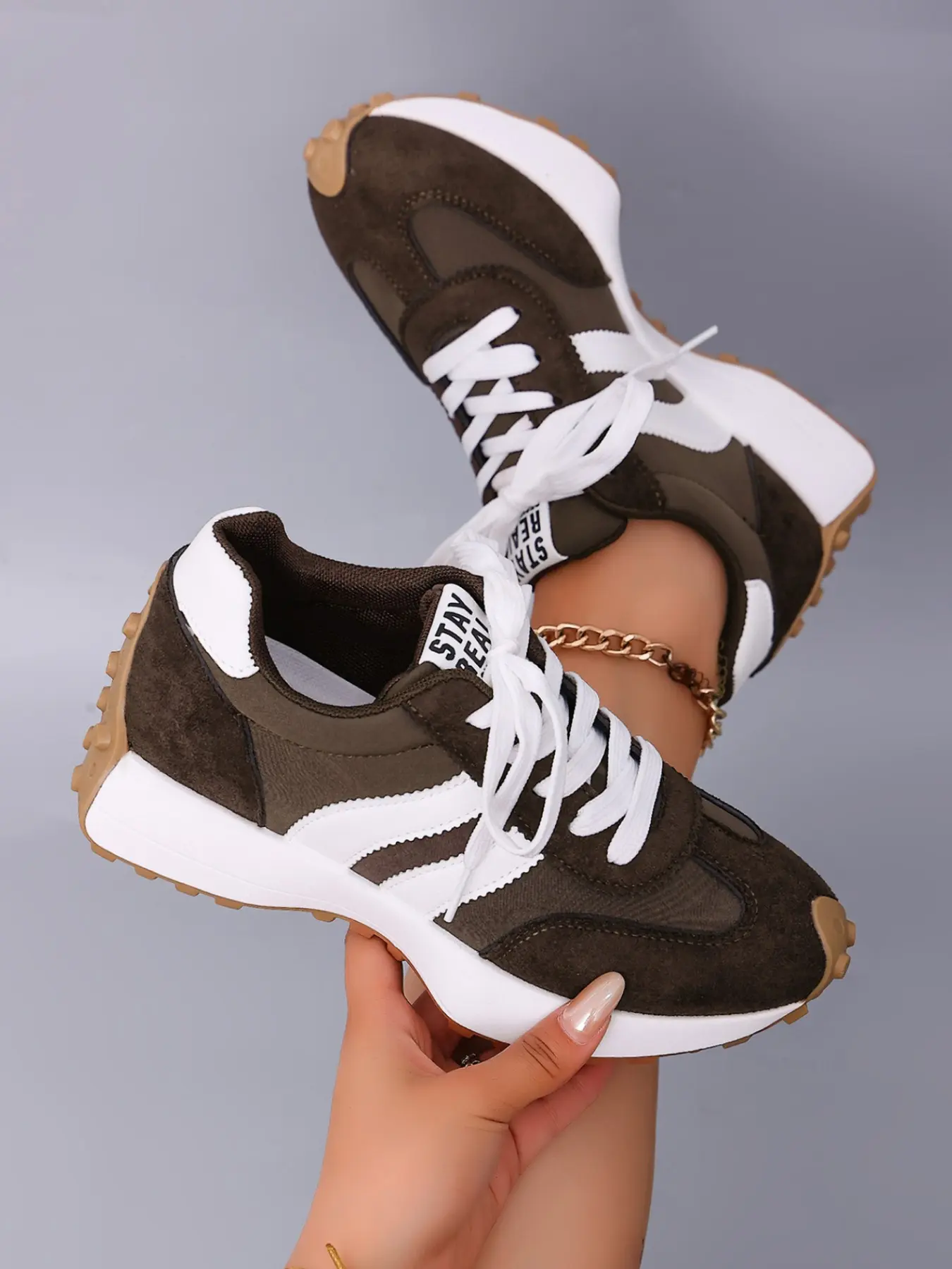 Women Height Increasing Thick Sole Non Slip Comfortable Breathable Workout Sneakers Running Shoes for Outdoor Sports