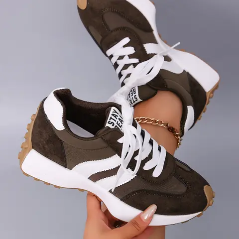 Women's Height Increasing Thick Sole Non Slip Comfortable Breathable Sneakers, Running Workout Shoes for Outdoor Sports, Sporty Running Shoes