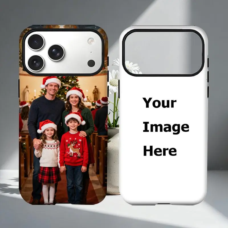[ non-magnetic]Custom Photo Phone Case for Samsung iPhone 17 Pro Max, 17 Air, 16 Plus, 15, 14, 13, 12, 11.Features A Soft Silicone Inner Case and Durable Hard Plastic Outer Shell