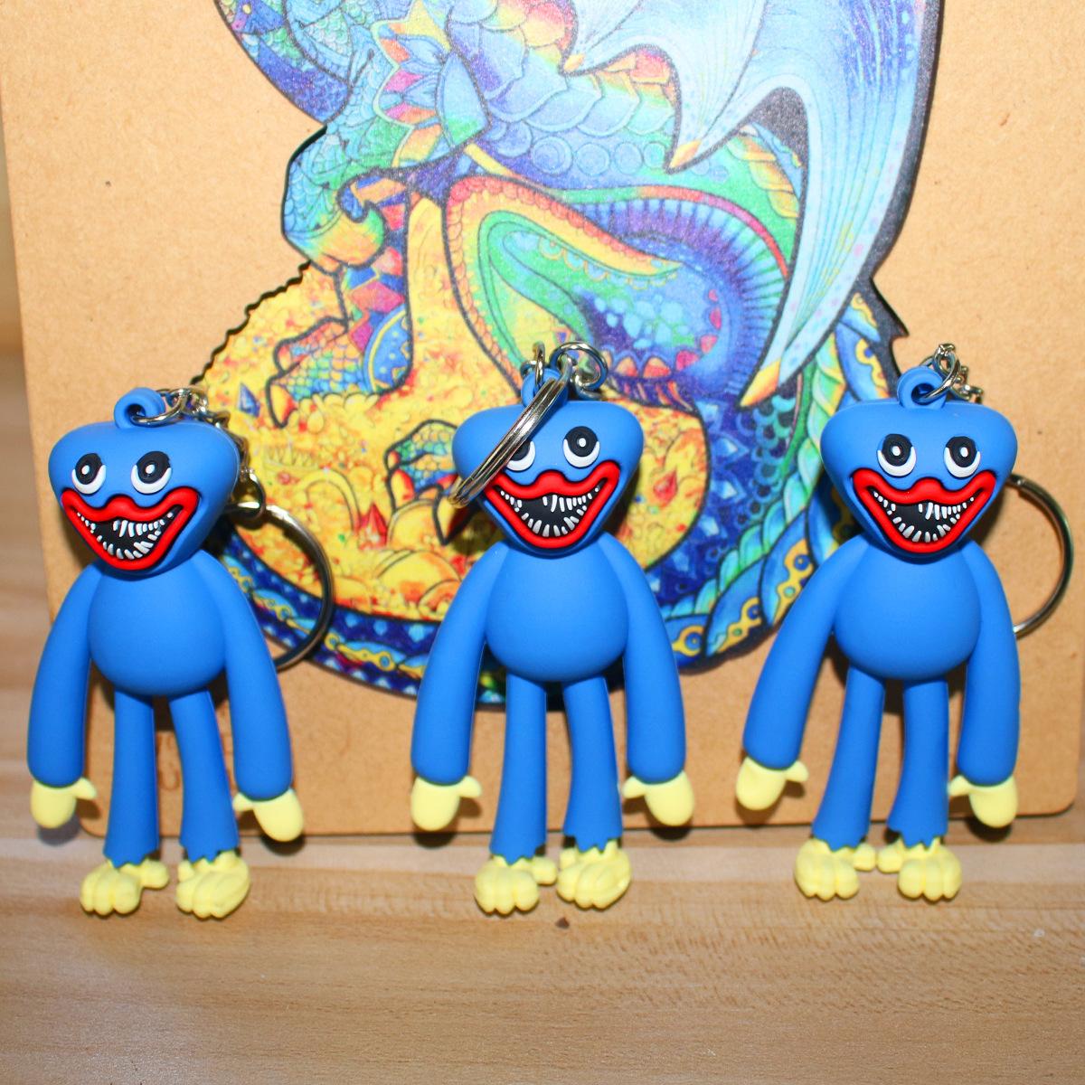 Poppyplaytime pendant sausage monster soft rubber keychain three-dimensional cartoon poppy pvc creative car key
