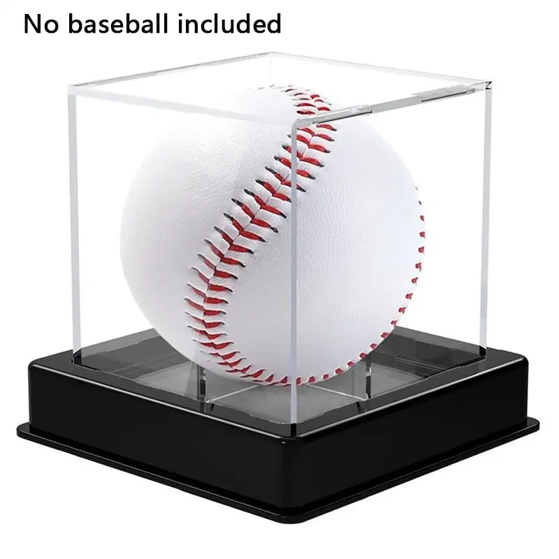 Crystal Clear Acrylic Baseball Case, Heavy Duty Elegant Sports Ball Display Cube, Moisture-Proof & Dustproof Memorabilia Storage Box