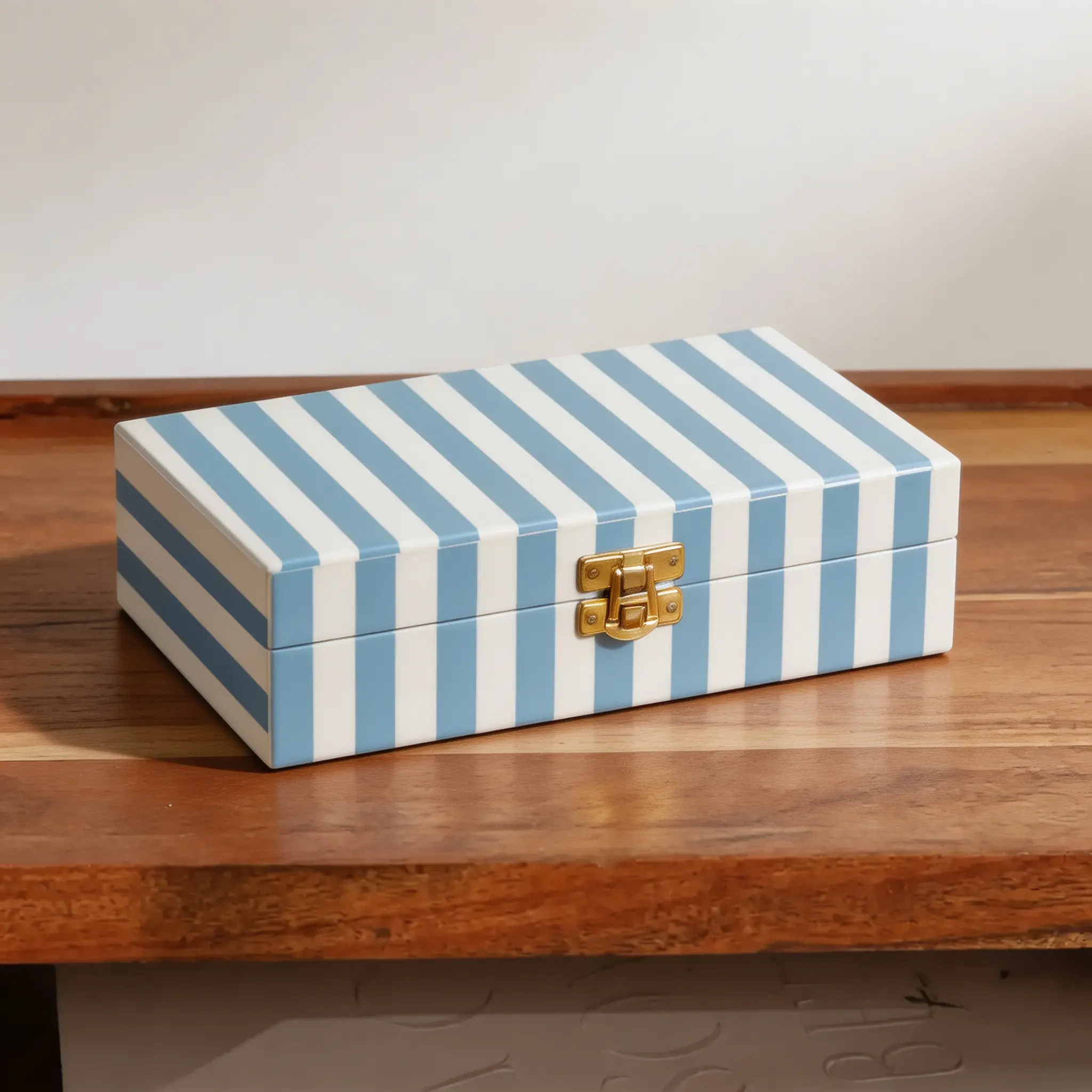 On-Site Handmade Mango Wood Striped Resin Rectangle Decorative Box | Rustic Wooden Storage Keepsake Box for Tabletop Dresser Shelf Home Decor hair bottle water copper glass bowl jewelry organizer makeup clear beauty organization case craft storage bin