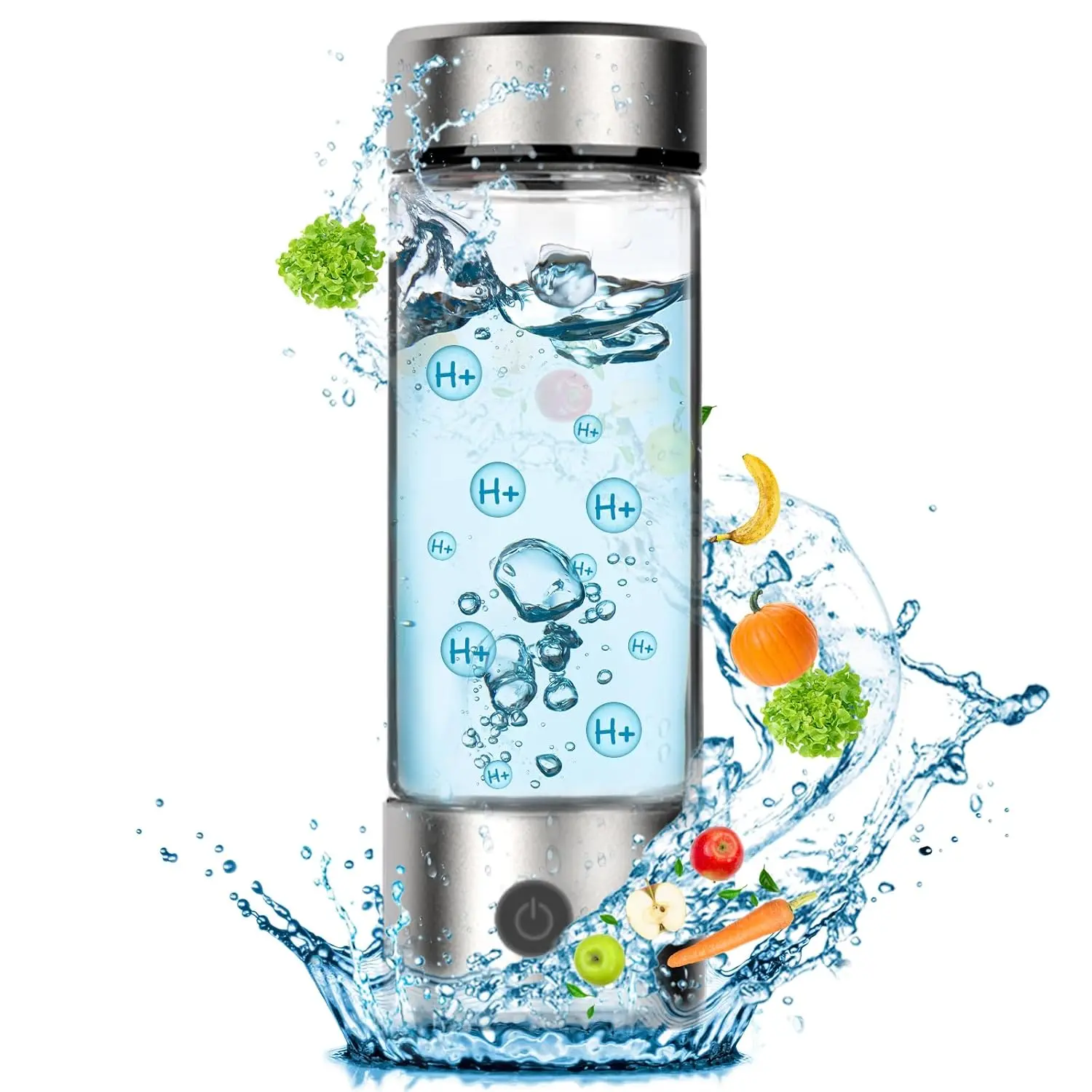 Hydrogen Water Bottle Generator, Portable Rechargeable aquahealth Hydrogen Water, Hydrogen Water Ionizer Machine, with SPE/PEM Technology, for Home Office Travel Fitness DrinkingGift.