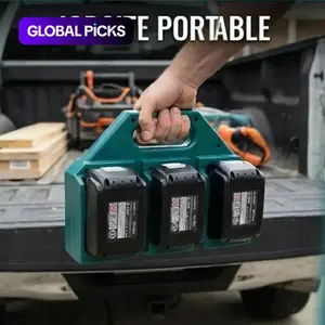 Makita Battery Storage Box, Compatible with 14 V/18 V Tools, Durable Plastic Organizer, Power Tool Organizer, Ideal for Drills, Saws and Grinders, Workbench Toolbox, Toolbox Storage Box #GLOBAL PICKS