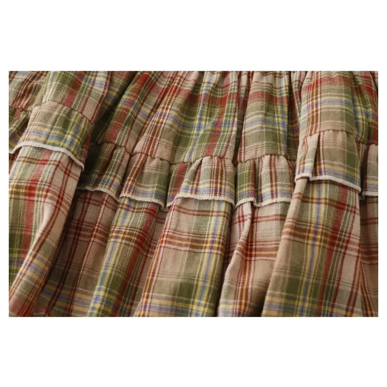 Women's Red Plaid Camisole Tank Top Vintage Ruffles Cute Girlish Cropped Holiday StreetwearGift