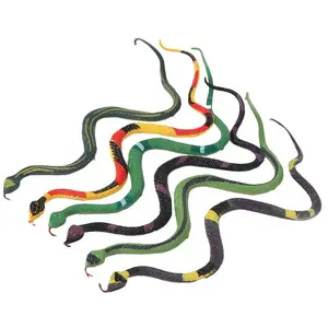 Wild Animal Python Rattlesnake Model Artificial Figurines PVC Material Simulation Snake Model Lifelike Realistic