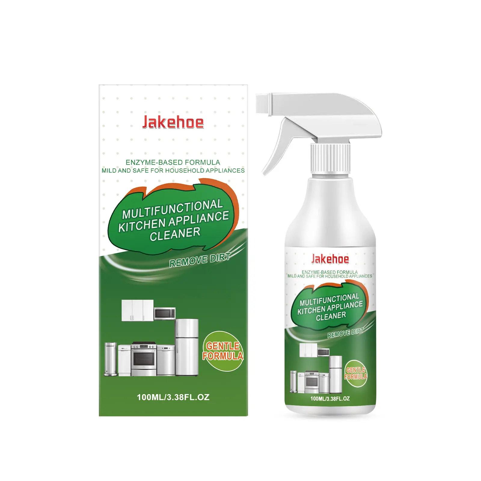 Jakehoe Kitchen Appliance Cleaner - Gentle Cleaning Agent For Removing Oil Stains And Dirt. Kitchen Appliance Shine And Clean Cleaning Agent.