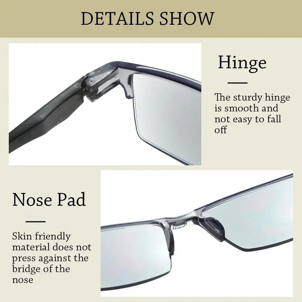 Smart Automatic Zoom Reading Glasses Anti Blue Ray Eyeglasses Autofocus Power Half-Rim Near Far Computer Glasses jewelry set