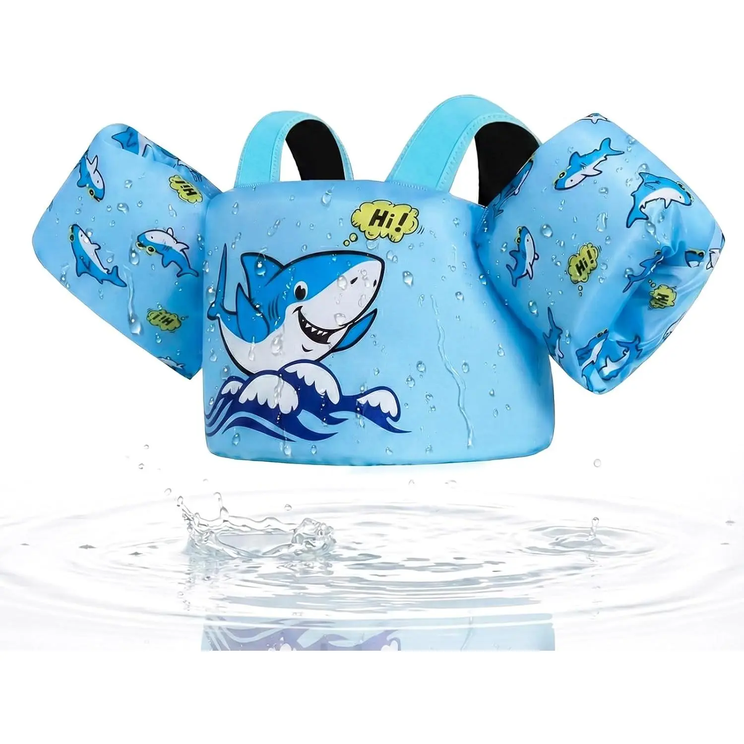 Toddler Swim Vest  Kids 24-66 lbs, Swimming Pool Floats Vest[CPC Certified & Adjustable ] Toddler Arm Floaties Swim Jacket Water Wings  Beach Puddle Pool Jumper Boys Girls 1-6 Years