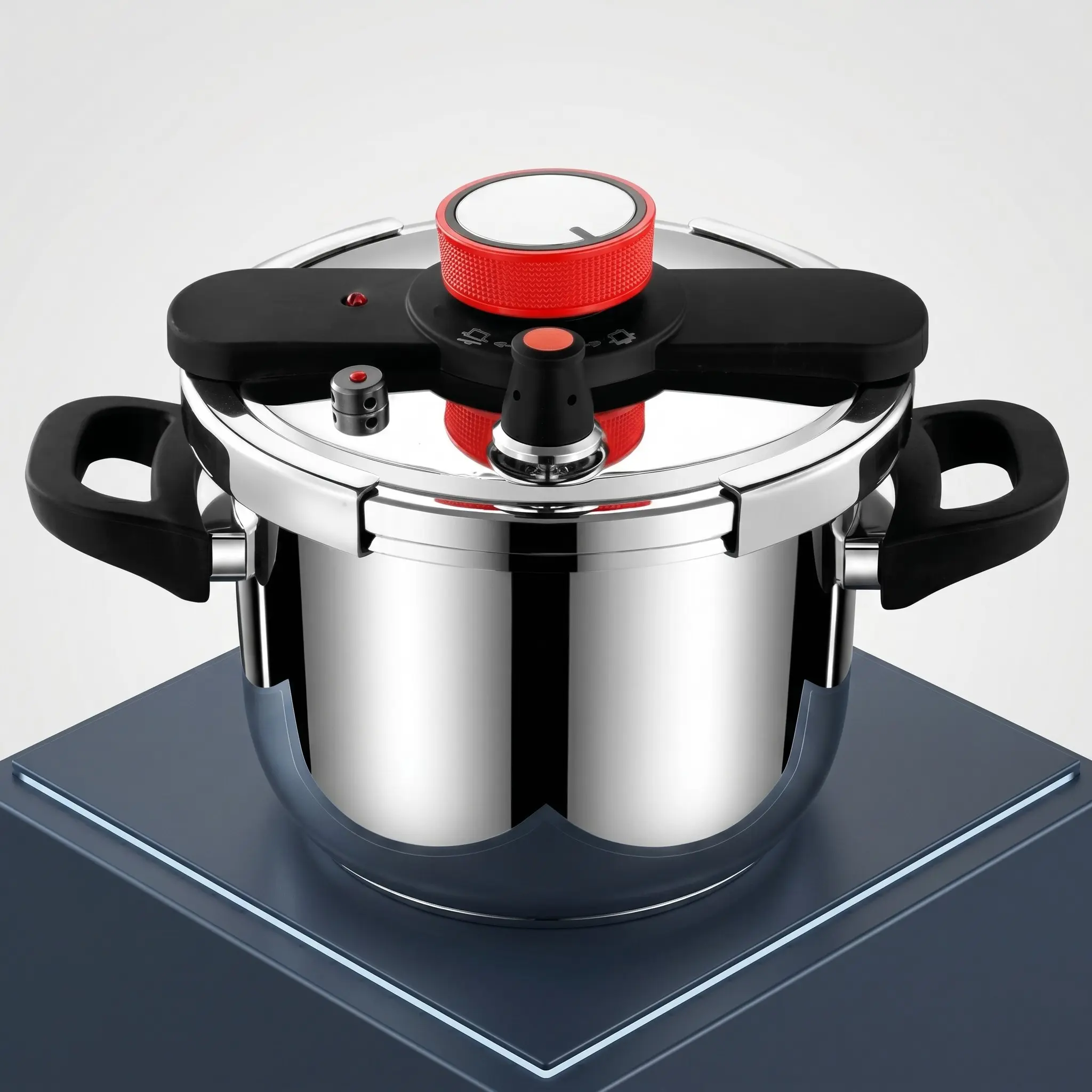Explosion-Proof Energy-Saving Pressure Cooker, Cookware, Thick Stainless Steel, Safety Valve, Polished Body, Single Hand Operation, Universal Use