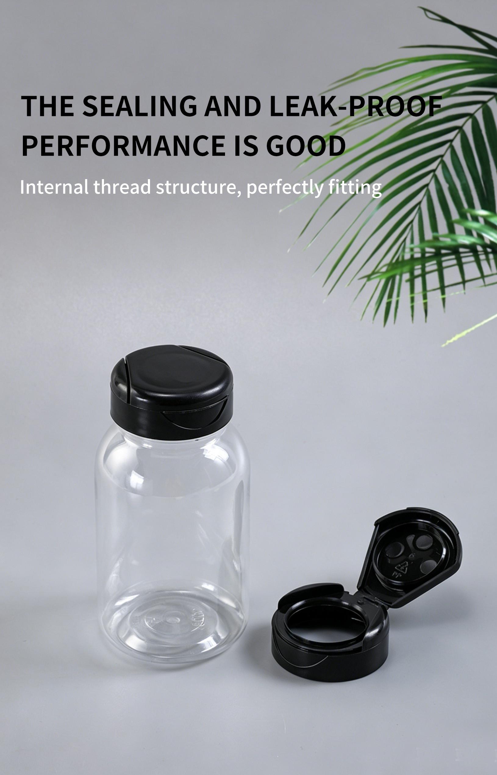 1.57" 1.85" 2.16" PP Plastic Flip Top Chewable Bottle Caps Leak-Proof Thickened Dispensing Caps for Health Supplement Capsules with Tin Organiser Canister