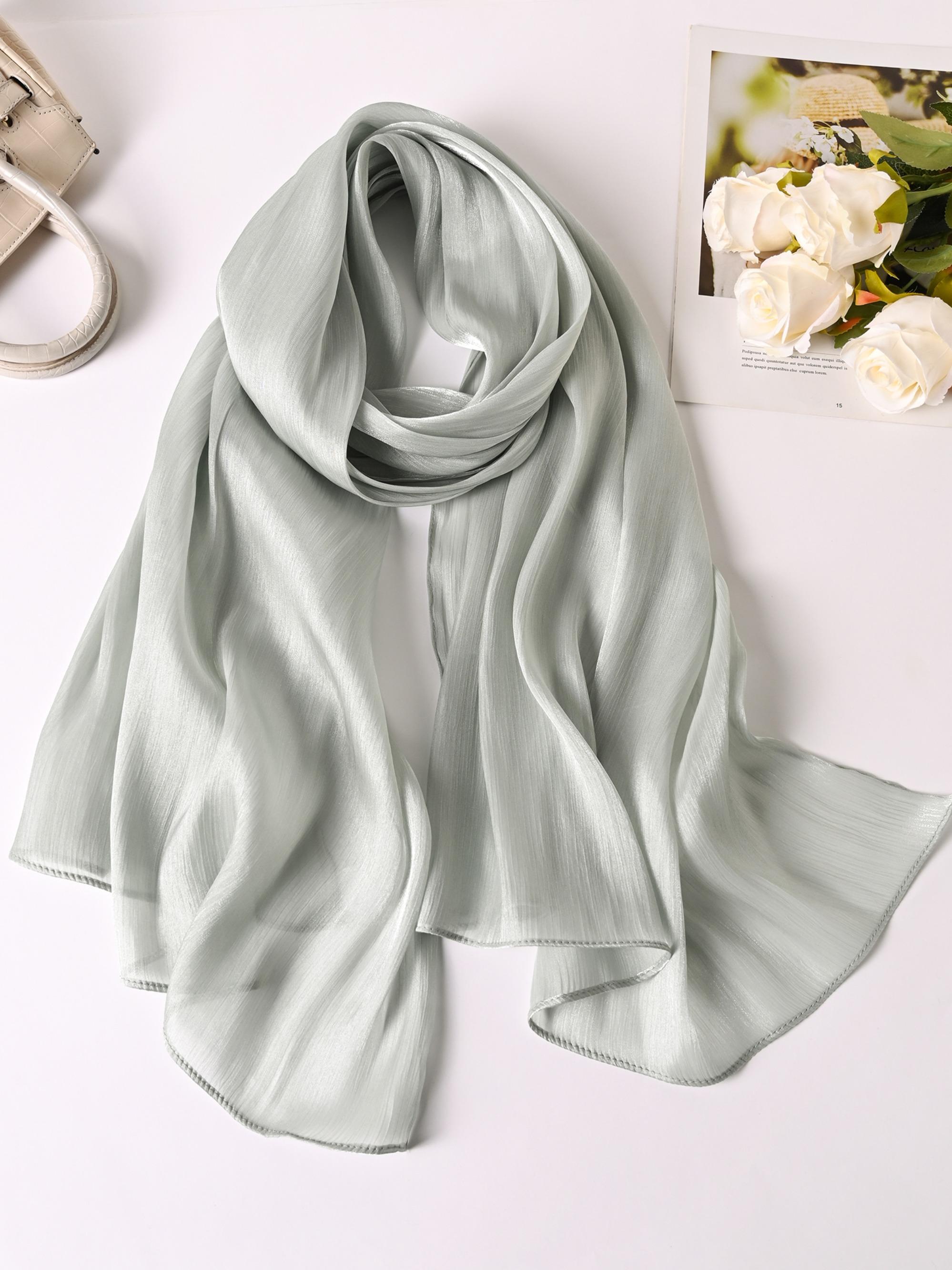 Women's Solid Color Scarf, Fashionable Soft Comfortable Shawl for Daily Wear, Casual Versatile Scarf for Women & Girls, Head Scarf