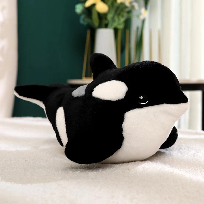 Lifelike Killer Whale Plush Toys Stuffed Orcinus Orca Fish Doll Cute Shark Cartoon Soft Sleep Pillow Kids Girls Baby Gift