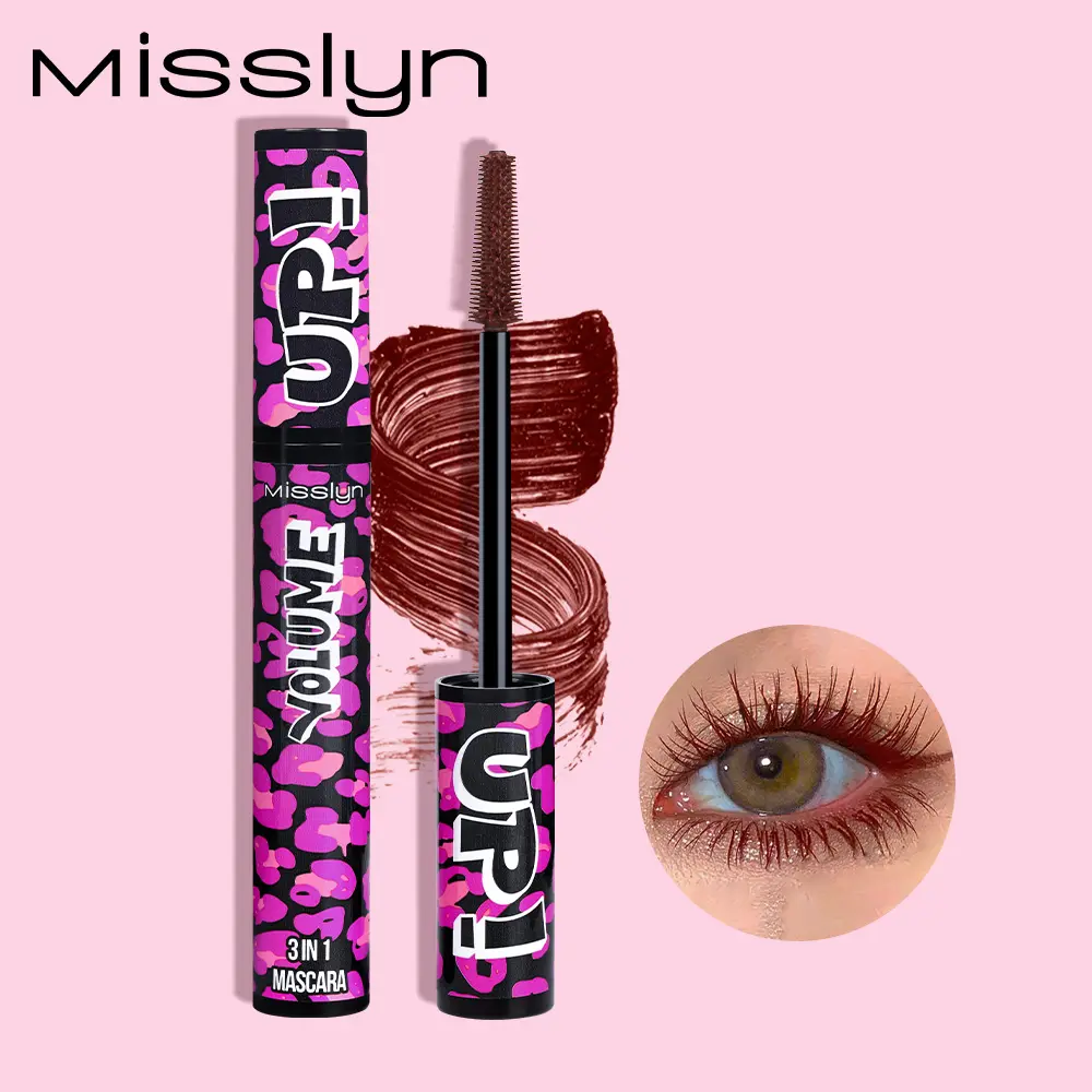 Volume Up 3-In-1 Mascara, Volumizing, Elongating, Curling, Smudge-Proof, Long-Wearing, Non-Clumping, Perfect for Party, Camping, Traveling, Makeup Mascara