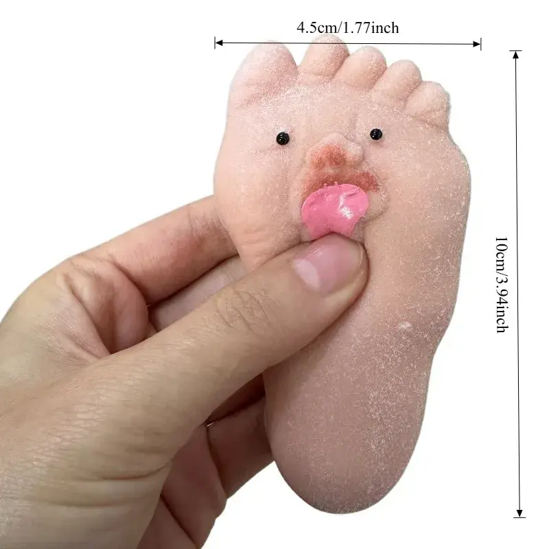 Funny Tongue Sticking Big Feet Squeeze Toy | Soft Silicone Fidget Toy | Slow Rebound Stress Relief Gift