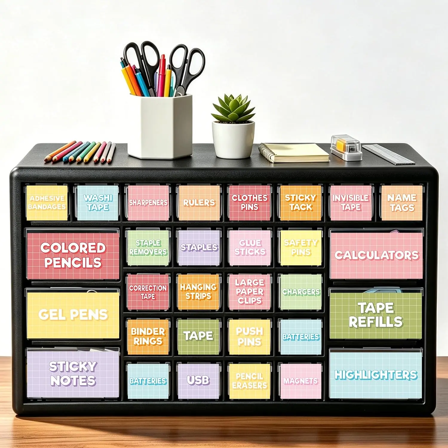 66 count Teacher Toolbox Labels for Classroom Organization Storage Organizer Stickers for Storage Cabinet Cart Teacher Supplies  to School