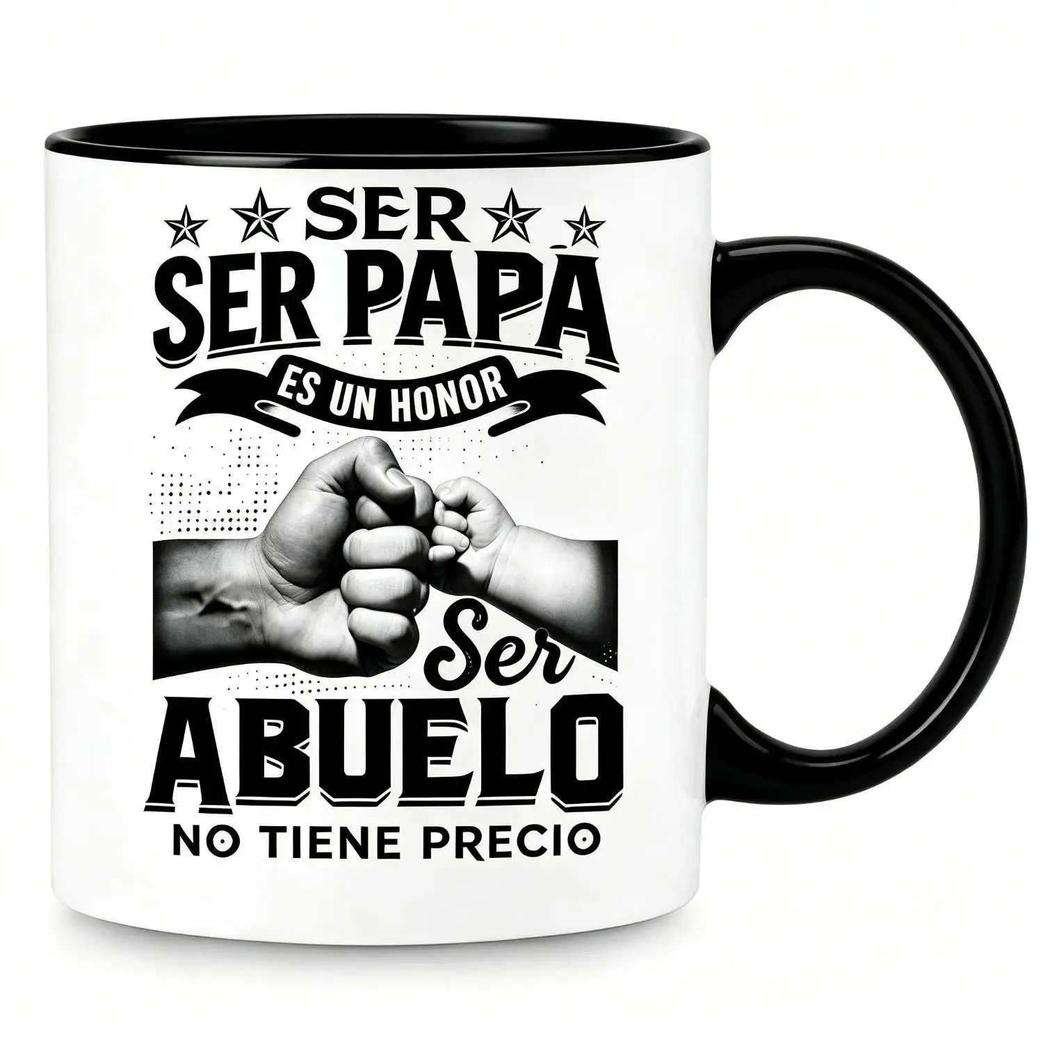 "Ser Papa/Abuelo" 11oz/15oz Mug "Being Dad Is An Honor, Being Grandpa Is Priceless" Spanish Mug Meaningful Hispanic Gift for Dad & Grandpa -Latino Grandfather Gift Mug with Heartfelt Quote