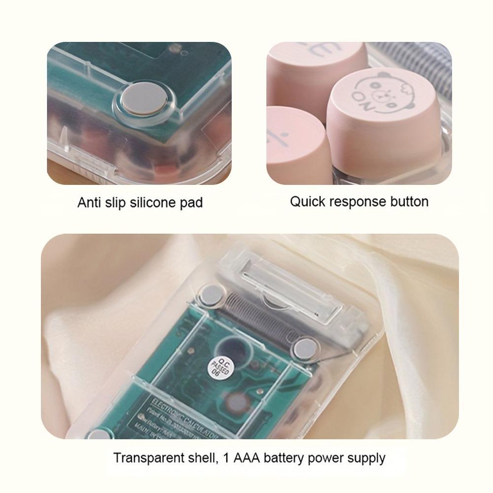 Circular Mechanical Desktop Calculator, Calculator with Display, 1 Count Battery Powered Calculator without Battery, Accounting Supplies for School Student Office