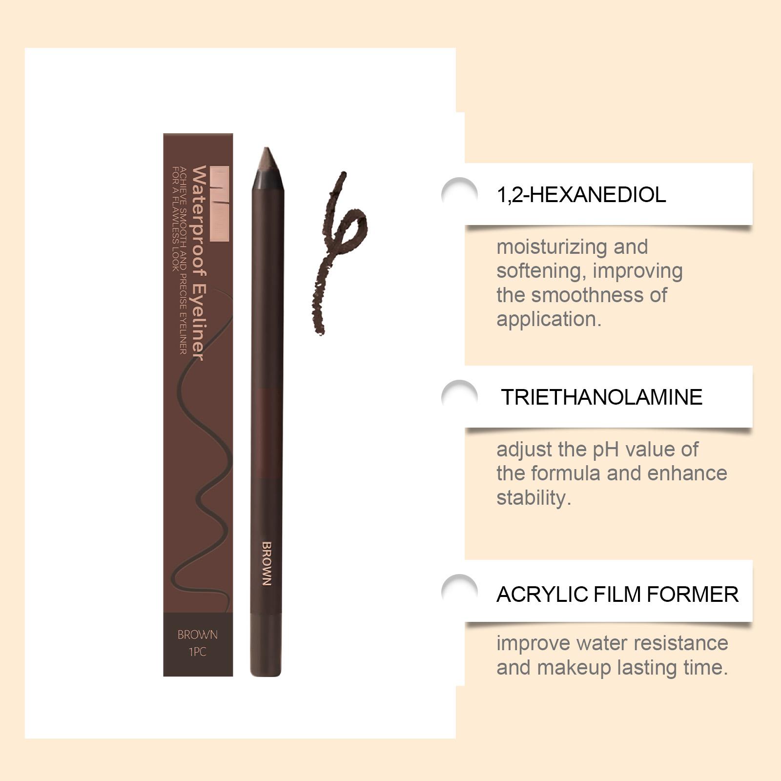 Brown Eyeliner Pen For Eye Beauty, Waterproof And Non-Fading, Smooth And Flowing Eyeliner Gel Pen