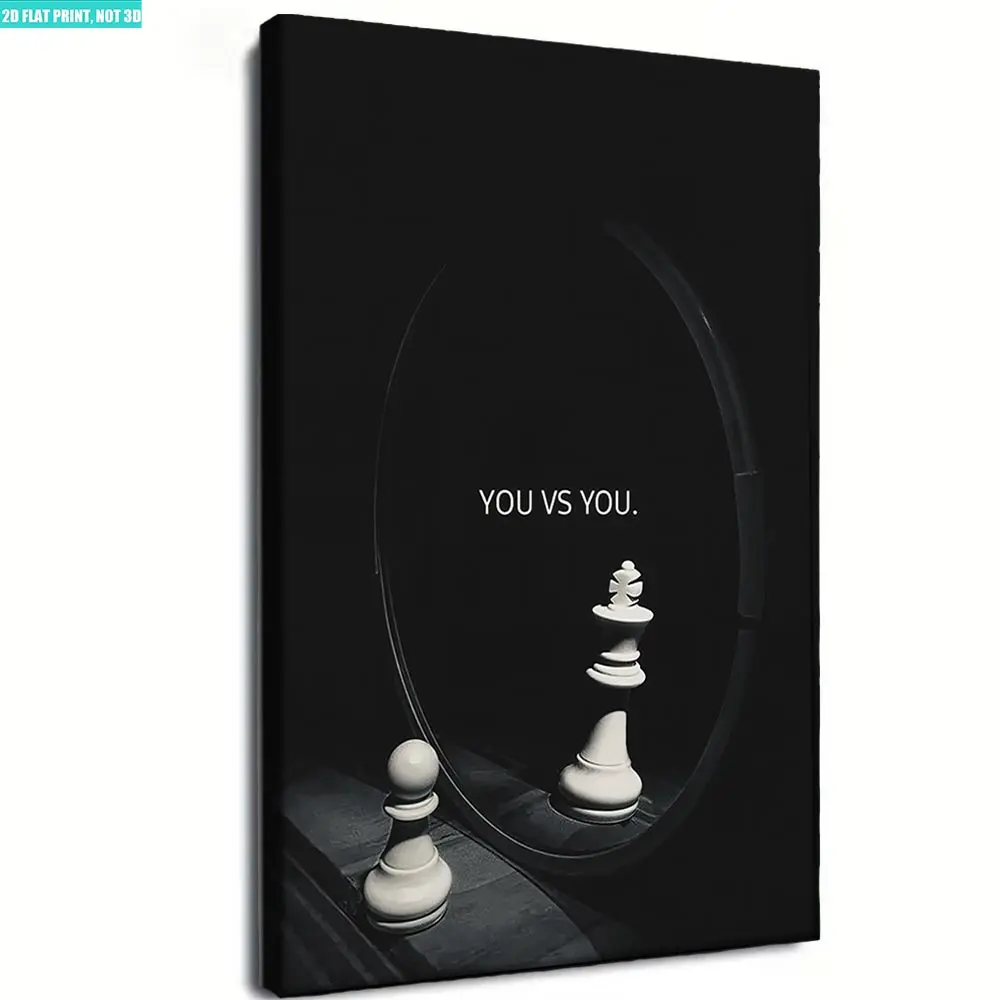 Chess Motivation & Inspiration Quotes Artistic Poster - Wealth, Money Themed Home Decor Print on Paper, Framed (Frame Shown for Display Only), Decoration posters wall art
