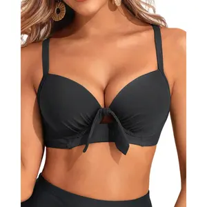 Tempt Me Women's Underwire Push-Up Knot Front Bikini Swim Top - Sports & Outdoor Bathing Suit Bra Top  SwimWeek  summervibes