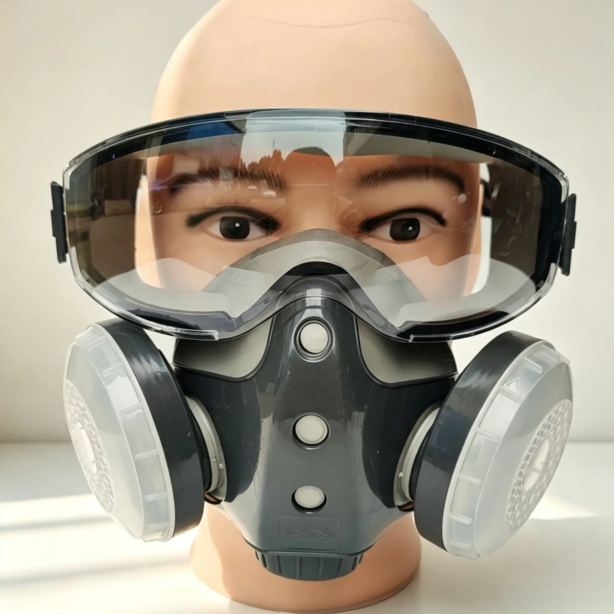 Dust-Proof Integrated Respirator Mask with Goggles, Reusable Half-Face Protective Mask, Safety Gear for Spray Painting and Woodworking # GLOBAL PICKS