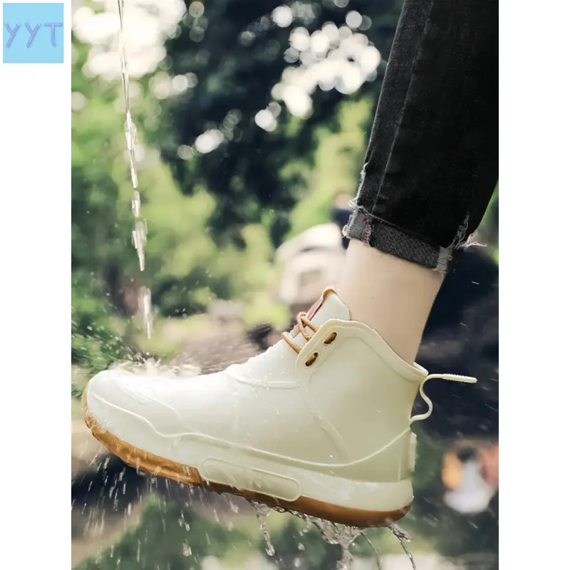 YYT1 Unisex-Top Waterproof Rain Boots, Walking Shoes, Waterproof Wellington Boots, Anti-Wear-Resistant Thick Sole, Comfortable Soft Upper, Ideal Commuting and Outdoor Play, Non Boots, Durable Boots