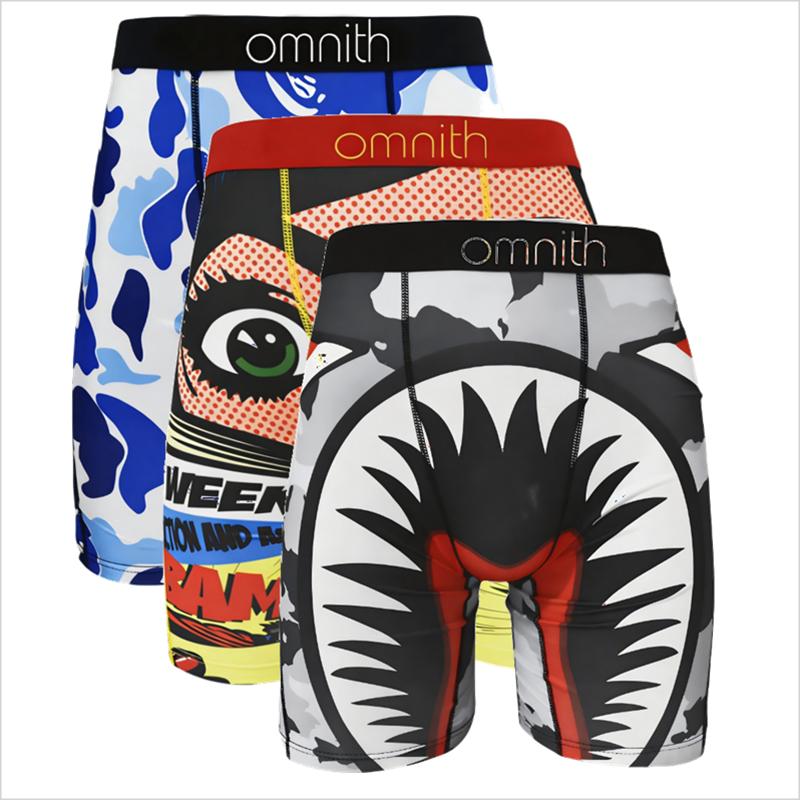 3Pcs/2Pcs Men's Boxer Shorts Streetwear Bold Print Styles Airy Breathable Fabric for All-Day Comfort Running Cycling Swimming Casual Use Plus Sizes Included - Menswear
