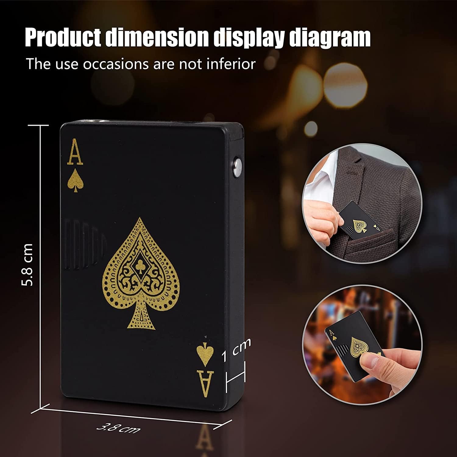 A-CARD Red Flame Torch Lighter – Windproof, Refillable Butane Jet Flame Lighter with Metal Poker Design – Perfect for Camping, BBQ, Candles, Birthdays & Gifts (No Gas)