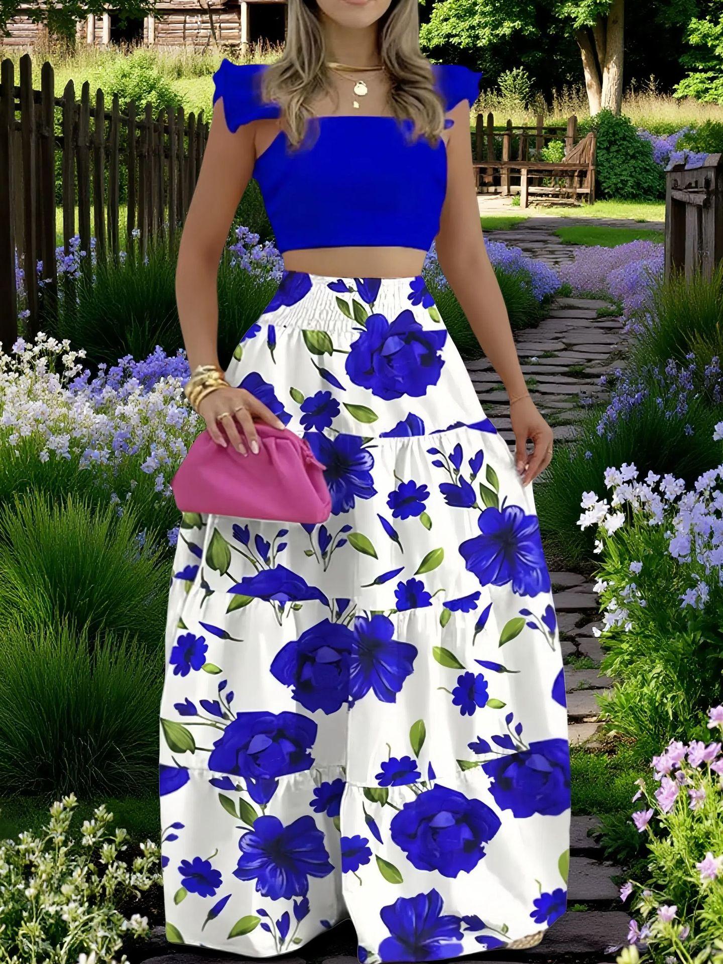 Elegant Long Sleeve Two Piece Dress Set