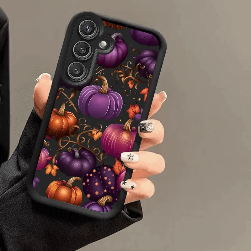 Phone Case: 2d Flat The Creative Pumpkin Pattern Is Suitable for Galaxy S26 S25 S24 S23 S22 S21 Fe Plus Ultra A13 A14 A15 A16 A17 A33 A34 A35 A36 A52 A53 A54 Note20