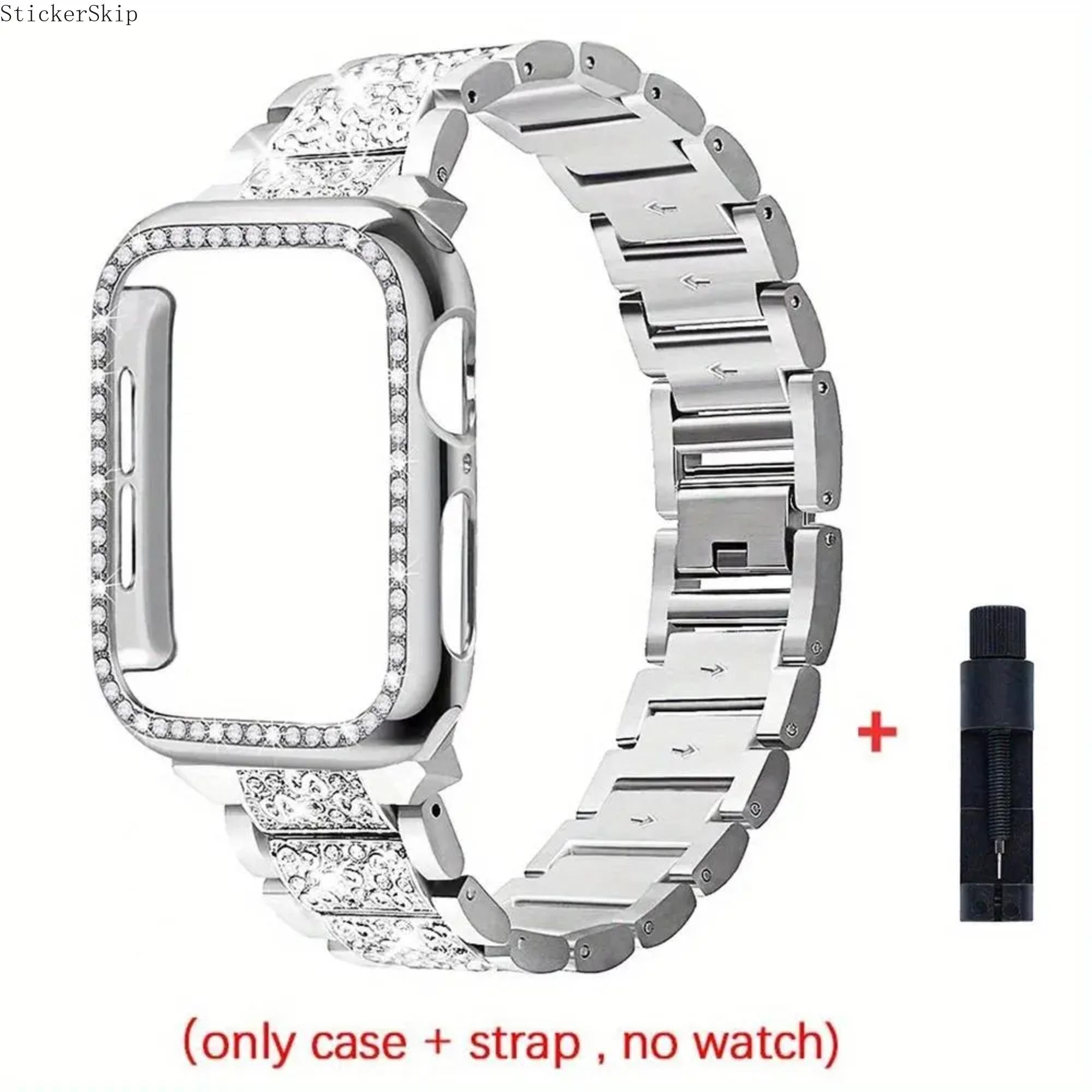2026 NEW Girl Metal Strap + Case For Apple Watch Band Ultra Bracelet Wristband for iwatch Series 11 10 9 8 7 6 5 4 46mm 40 41 42mm Women