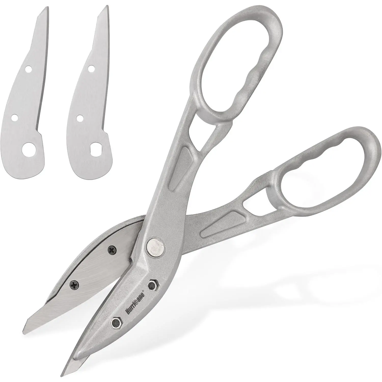 12 Inch Aluminum Tin with Replaceable Blades.Lightweight Straight Cutting Cutters for HVAC, Sheet & Vinyl Siding.Aluminum Tinner Shears with Large Handles