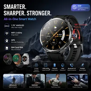 4G SIM Smartwatch with 2MP Rotatable Camera! AI Full Touch Screen, Wi-Fi, GPS & NFC. Download apps, make wireless calls & use voice assistant. Stylish design with long battery life. The ultimate tech gift for family & friends!