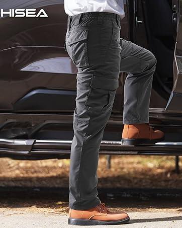 HISEA Men's Denim Bib Overall, Mens Relaxed Fit Overall Midweight Workwear with Adjustable Straps and Convenient Tool Pockets