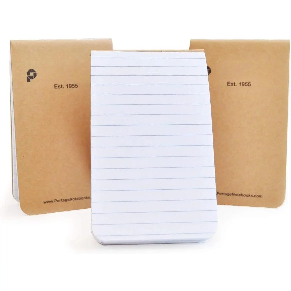Small Field Notebook -  Notepad for Field Notes, Lined Paper, Top-Bound, Pocket Sized Portable Planner, Durable & Flexible, Lies Completely Flat – 2.8x4.6 In, 64 Pages, 3 Pack
