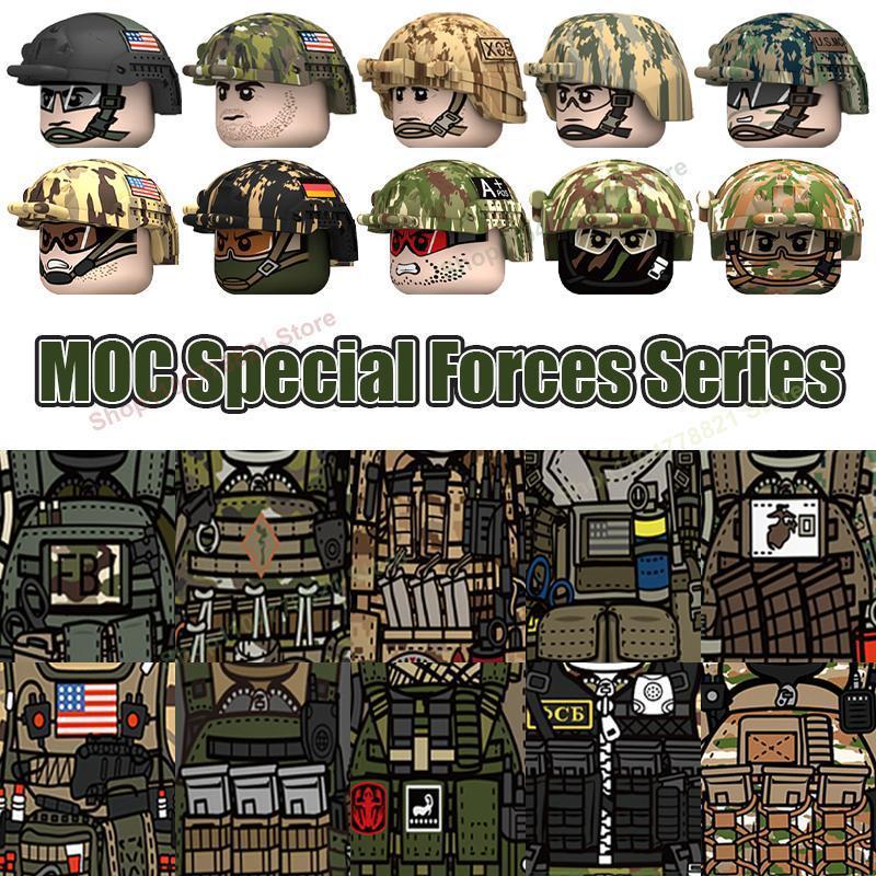 Military Special Forces Soldier Figure Building Blocks US FBI Air Force Navy Ranger Marine SEAL KSK Alpha Helmet Vest Bricks Toy popular