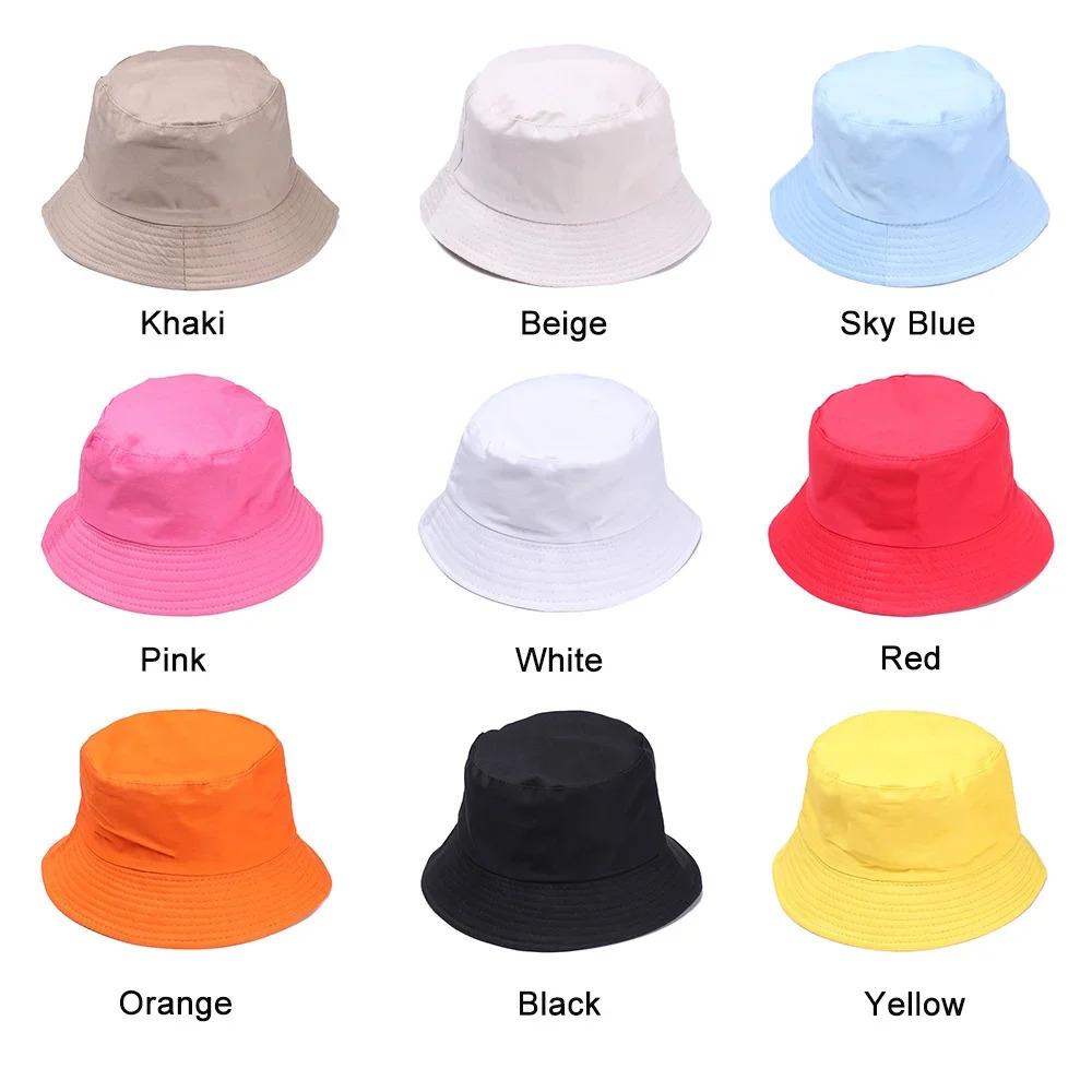 Foldable Bucket Hat Unisex Women Outdoor Sunscreen Hat Pure Color Fishing Hunting Cap Men Basin Chapeau Beach Cap